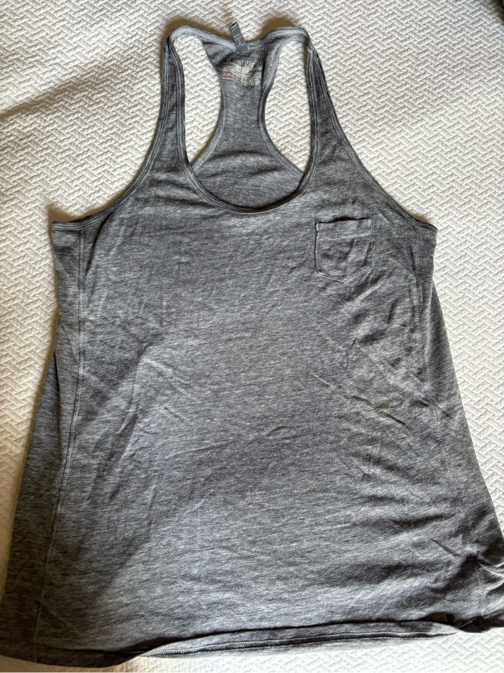 Under Armour Heather Gray Racerback Tank Top